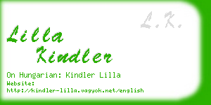 lilla kindler business card